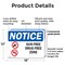 Signmission Gun Free Drug Free Zone, 18 in W x Rectangle, Plastic OS-2PACK-NS-P-1218-L-15754 - alternate 2